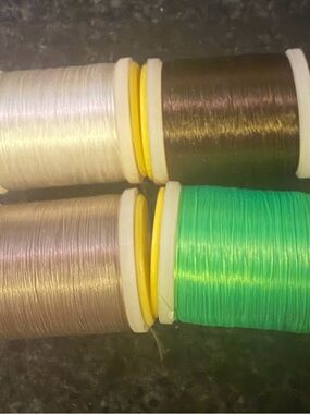 (4) UTC WAXED THREAD for tying flies - 140 - 100 yards - NWOT - made in the USA
